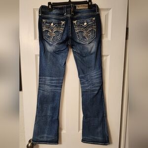 Rock Revival Dark Blue Flare Jeans - Beliss